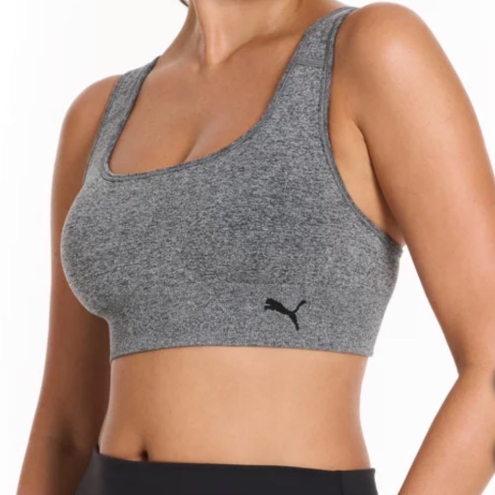 Puma Gray and Black Convertible Sports Bra 2-Pack